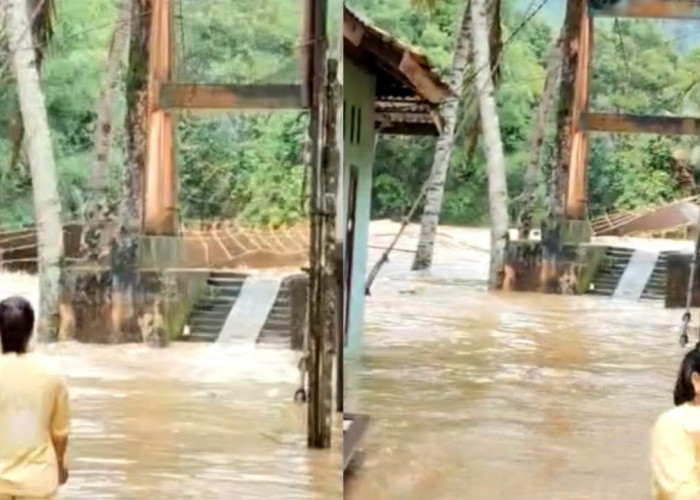 Detik-derik Jembatan Gantung di Muratara Putus, Ada yang Teriak Histeris dan Tepuk Tangan