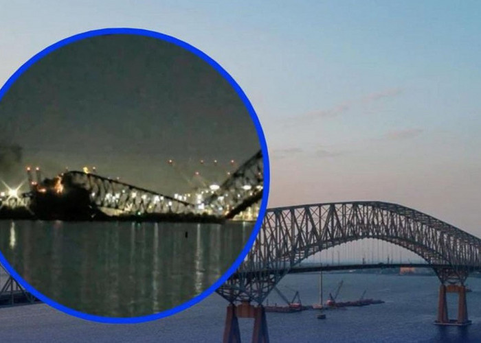 Jembatan Francis Scott Key AS Roboh Imbas Ditabrak Kapal Peti Kemas, Simak Fakta Lainnya