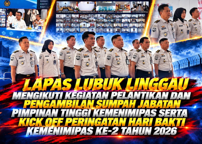Lapas Lubuk Linggau Ikuti Kick Off Hari Bakti Kemenimipas ke-2 Tahun 2026