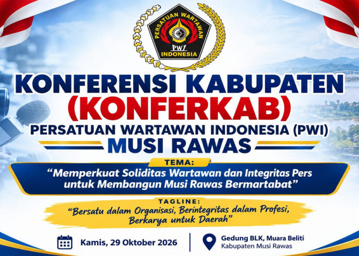 Pendaftaran Calon Ketua PWI Musi Rawas Dibuka 22 Oktober 2026