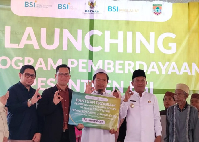 BSI KCP Muara Beliti Resmi Launching Program Pemberdayaan Pesantren di Ponpes Darul Ulum Al-Fatah