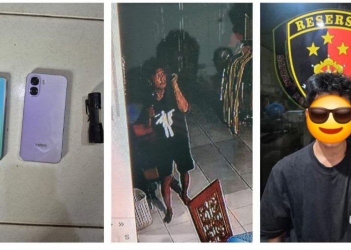 Pencuri di Lubuk Linggau Terekam CCTV Masuk Melalui Plafon, Dini Hari Beraksi, Siang Ditangkap