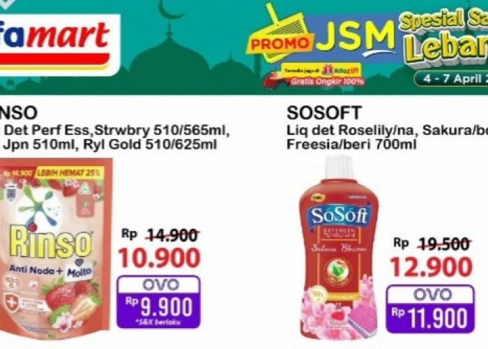 Daftar 11 Produk Kebersihan Edisi JSM, Spesial Sambut Lebaran Idul Fitri di Alfamart