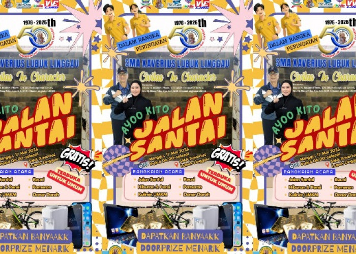 Hadiri Jalan Santai Penuh Doorprize  SMA Xaverius Lubuk Linggau: Ada Emas, Laptop Hingga Sepeda
