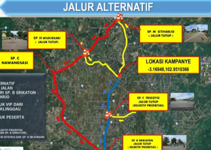 Prabowo Kampanye di Musi Rawas, Berikut Lokasi Parkir dan Jalur Alternatif Kendaraan 