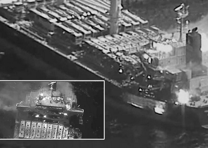 Laut Merah Memanas, Dua Kapal Perang AS Terbakar Membara atas Serangan Pasukan Yaman