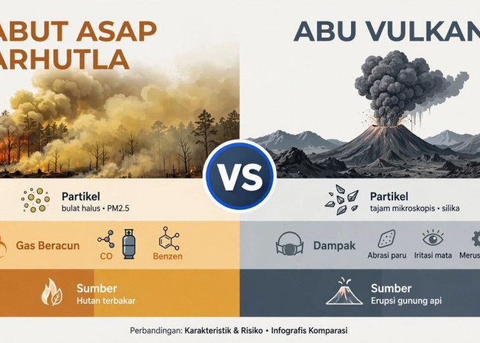 Kabut Asap vs Abu Vulkanik, Apa Bedanya dan Mana yang Lebih Berbahaya, ini Cara Mencegah Keracunan