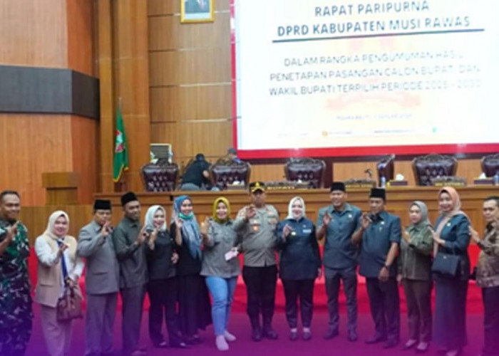 DPRD Musi Rawas Umumkan Penetapan Calon Bupati dan Wakil Bupati Terpilih