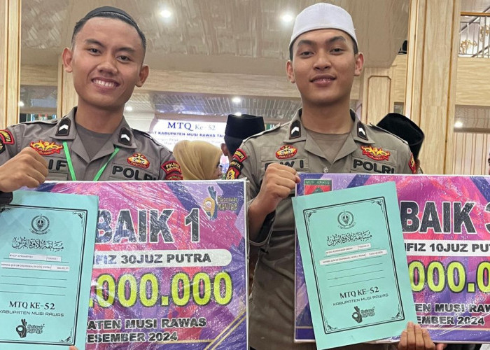 2 Polisi Musi Rawas ini Pintar Mengaji, Raih Juara MTQ Tingkat Kabupaten