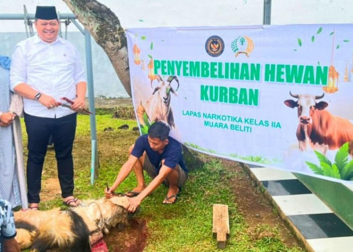 Semangat Idul Adha 2026, Lapas Narkotika Muara Beliti Laksanakan Penyembelihan Hewan Kurban