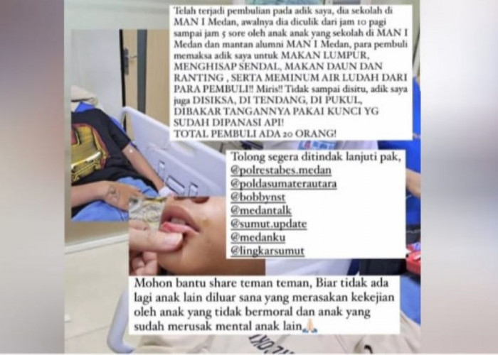 Kasus Bullying di Medan, Siswa MAN 1 Dipaksa Makan Lumpur Hingga Tangan Diukir Api Rokok