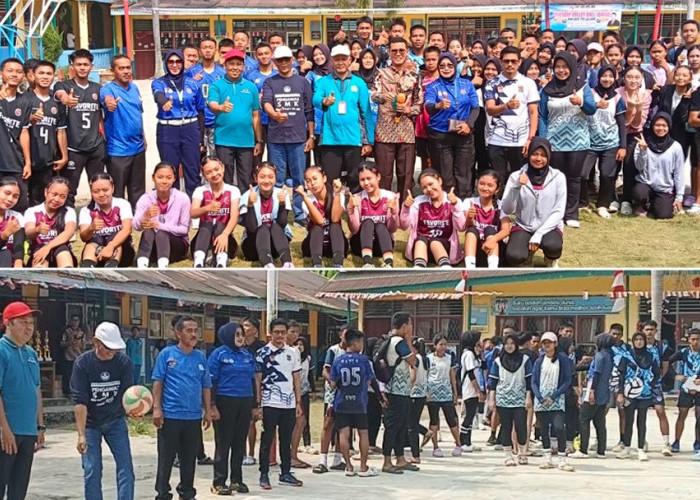 Ajak Generasi Muda Berprestasi, SMK PGRI Lubuk Linggau Gelar Liga Bola Voli Antar Pelajar