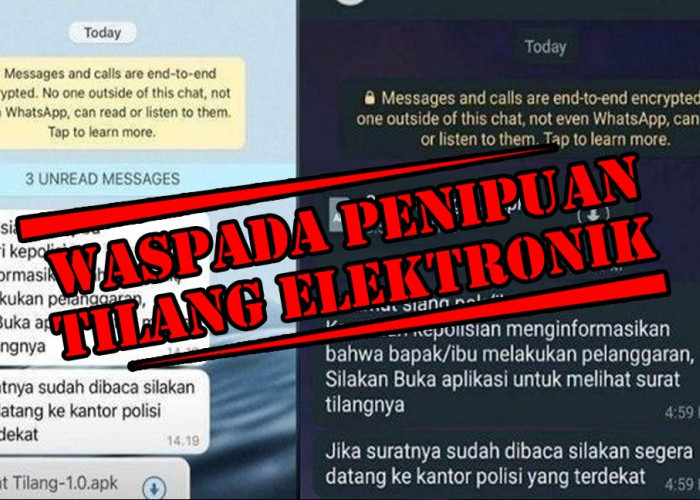 Waspada Jangan Diklik, Surat Tilang Elektronik APK Via WA Adalah Penipuan, Warga Palembang Rugi Rp2,3 Miliar