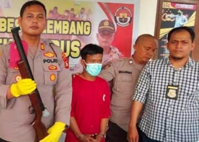 Senapan Angin Otong Biking Siswa SMP di Palembang Koma, Tembak Burung Kena Mata Pemain Bola   
