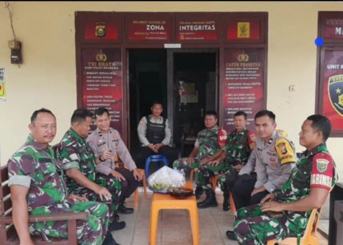 Saat HUT Bhayangkara, Anggota TNI Datangi Polsek Megang Sakti Musi Rawas, ini yang Kemudian Terjadi