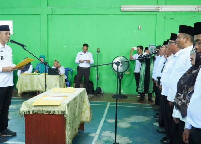 12 RT Hasil Pemilihan Serentak di Pasar Muara Beliti Musi Rawas Dilantik, Ini Pesan Lurah Candra
