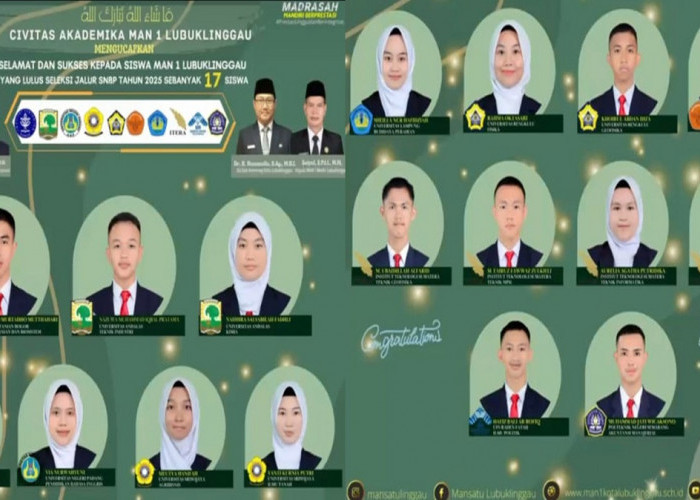 Selamat! 17 Pelajar MAN 1 Lubuk Linggau Lolos Seleksi PTN Jalur SNBP 2025