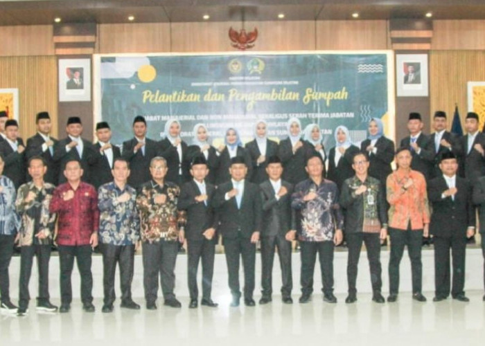 Pelantikan dan Pengambilan Sumpah Jabatan Bagi Pejabat Baru di Lapas Narkotika Kelas IIA Muara Beliti