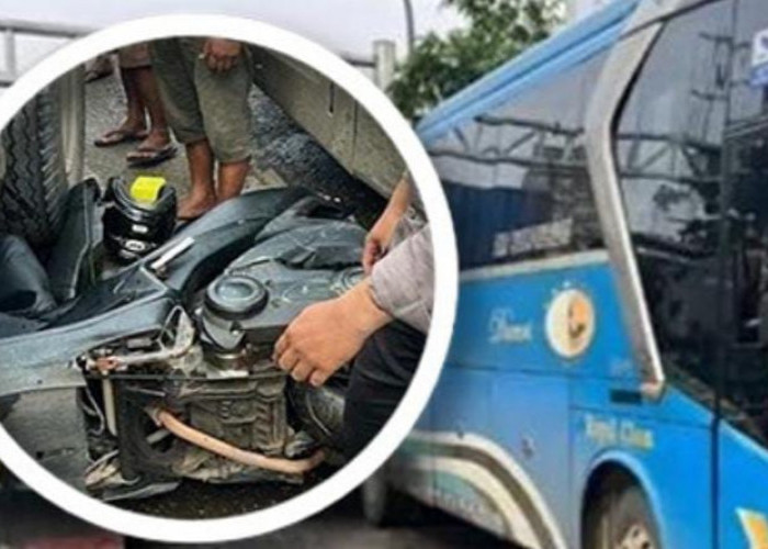 Viral, Aksi Polisi di Pontianak Ganjal Bus Mogok Pakai Motornya, Demi Tidak Ada Korban Jiwa
