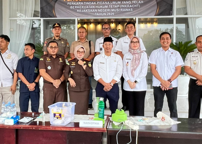 Sabu 71 Gram Diblender, Kejari Musi Rawas Musnahkan Barang Bukti 20 Perkara Inkracht