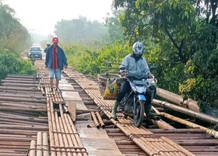 Jembatan di Jalur BTS Ulu Cecar – PALI Membahayakan, Pengendara Diminta Waspada