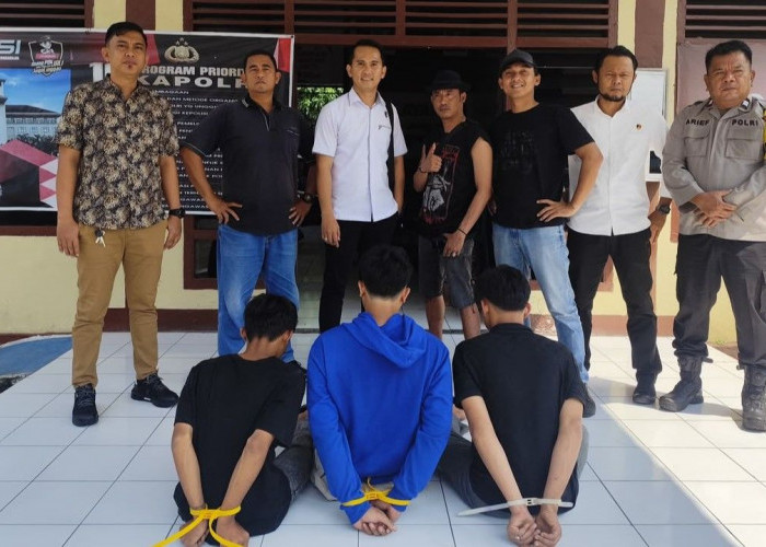 Pelaku Penggelapan Sembunyi di Gorong-gorong, Polsek Lubuk Linggau Timur Tangkap 3 Tersangka