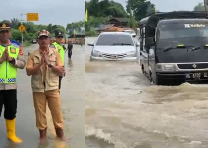 Banjir Menggenangi 3 Titik Jalan Lintas Musi Rawas – Muba, ini Pesan untuk Pengendara