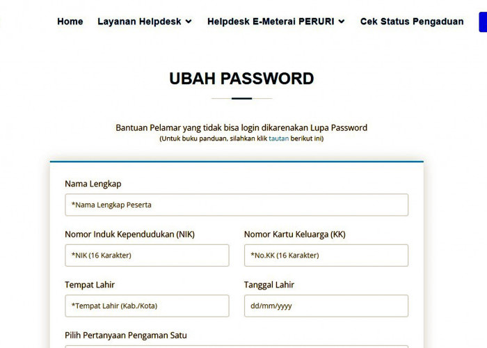 Lupa Password Akun SSCASN untuk Peserta CPNS dan PPPK 2023? Begini Cara Mengatasinya