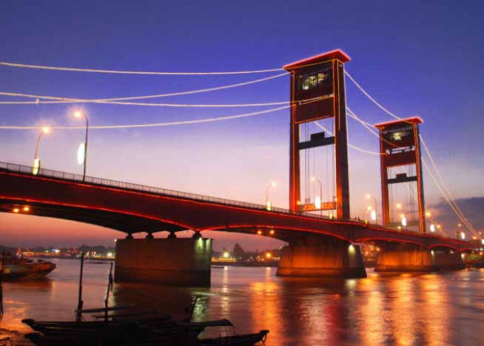 Jembatan Ampera Peringkat Kelima dari 5 Jembatan Terpanjang di Pulau Sumatera