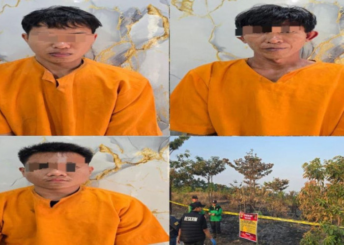 Polres OKU Timur Bekuk 3 Tersangka Diduga Sengaja Bakar Lahan PT MHP di BP Peliung
