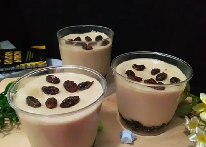 Resep Raisin Coffe Puding Busa in Cup, Cocok untuk Pecinta Kopi, Bisa Dinikmati Anak-anak Juga Lho