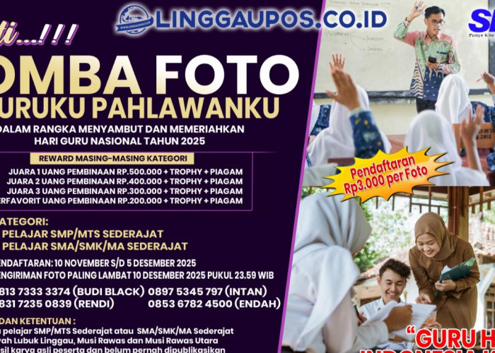 Lomba Foto Guruku Pahlawanku Tingkat Pelajar, Pemenang Diberi Uang Pembinaan Hingga Trofi