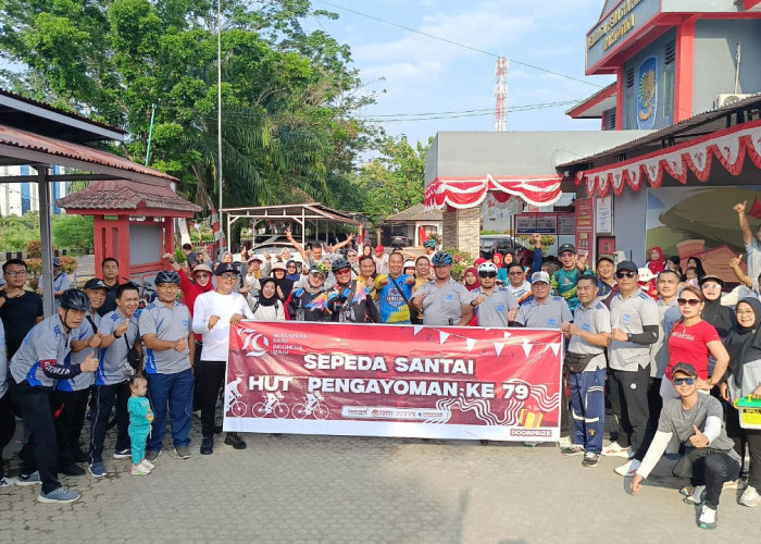 Meriahkan HUT Pengayoman ke-79, Lapas Narkotika Kelas IIA Muara Beliti Gelar Sepeda Santai