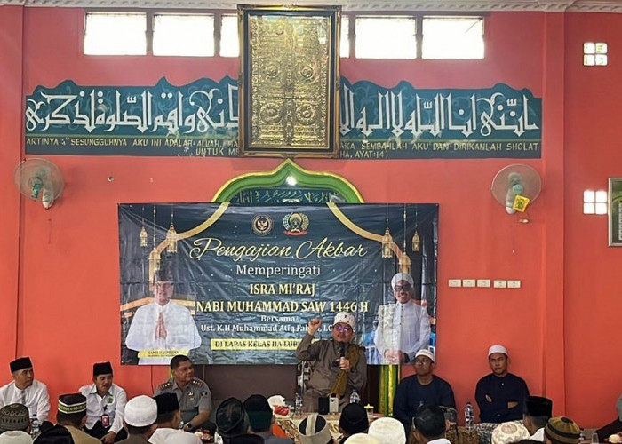 Peringati Isra Miraj Nabi Muhammad 1446 H, Lapas Lubuk Linggau Gelar Pengajian Akbar