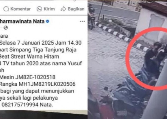 Sayembara Hadiah Rp10 Juta, Bagi yang Temukan Pelaku Pencurian Motor Warga Ogan Ilir ini