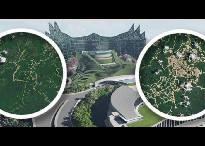 NASA Tunjukkan Potret Pembangunan IKN Jokowi, April 2022 Hijau Februari 2024, Banyak Jalan dan Tanah Kering
