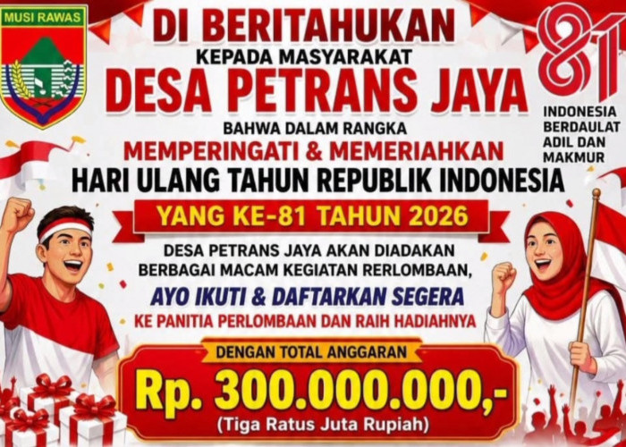 Fantastis, HUT RI 2026 di Petrans Jaya Musi Rawa, Total Hadiah Rp300 Juta