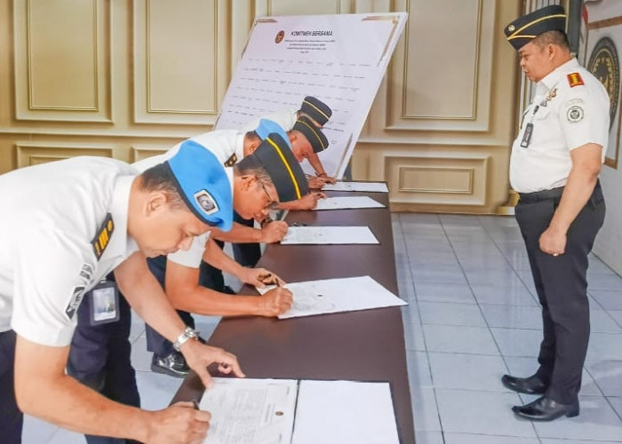 Menuju WBK/WBBM, Lapas Narkotika Muara Beliti Laksanakan Penandatanganan Komitmen Zona Integritas