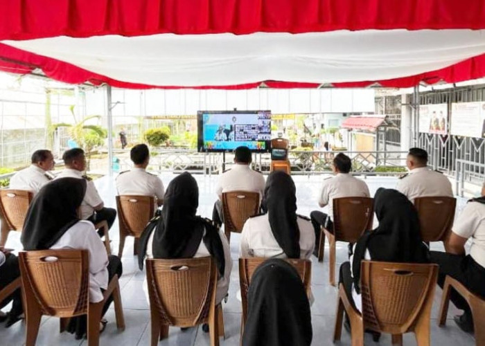 Pererat Silaturahmi Pasca Idul Fitri, Lapas Narkotika Muara Beliti Hadiri Halal Bihalal Secara Daring