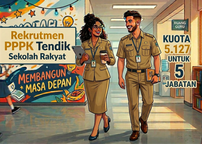 Seleksi PPPK Tendik Sekolah Rakyat, Mulai 8 Juni 2026, Rekrut 5.127 untuk 5 Formasi