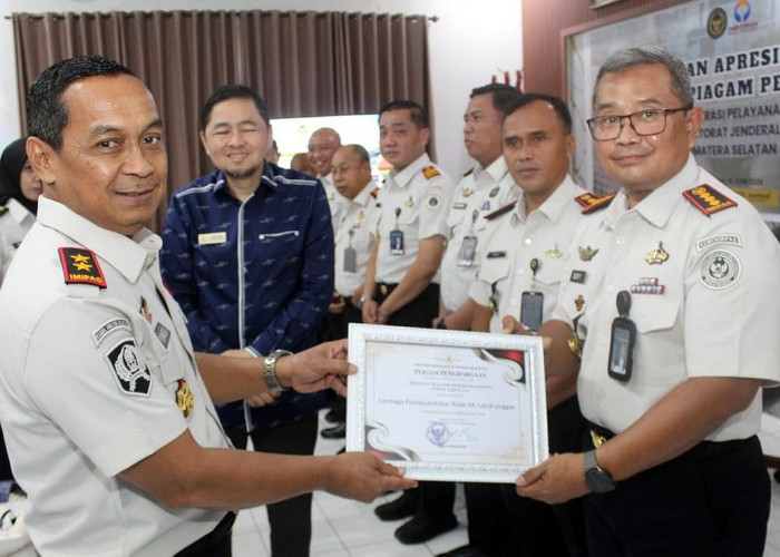 Lapas Lubuk Linggau Raih Penghargaan Kualitas Pelayanan Sangat Baik