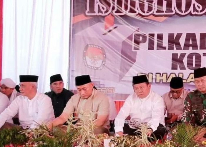 Hadiri Istighosah Pilkada Damai di Polres Lubuk Linggau, ini Harapan Yoppy Karim dan H Rustam Effendi