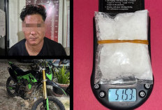 Kurir Bawa 51,53 Gram Sabu Ditangkap di Rawas Ulu, Polres Muratara Sita Honda CRF Hijau