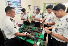 Keamanan Dijaga dari Hal Kecil, Lapas Lubuk Linggau Lakukan Perawatan Senjata