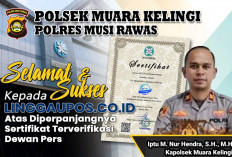 Kapolsek Muara Kelingi Musi Rawas Ucapkan Selamat Diperpanjangnya Sertifikat Terverifikasi Dewan Pers
