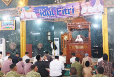 Bupati Musi Rawas Hj Ratna Machmud Salat Idul Fitri 1447 H di Masjid Agung Darussalam, Ajak Jaga Kondusifitas
