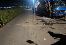 Truk Adu Kambing di Tanah Periuk Musi Rawas, Sopir Luka Parah di Kepala