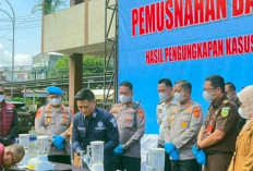 Sinergi Penegakan Hukum, Lapas Narkotika Muara Beliti Hadiri Pemusnahan Barang Bukti Narkoba di Lubuk Linggau