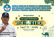 SD Negeri 4 Lubuk Linggau dan Sekretaris Umum KORMI Ucapkan Selamat Hari Raya Idul Fitri 1 Syawal 1447 Hijirah