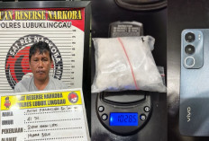 Residivis Asal Muara Beliti Musi Rawas Ditangkap di Pasar Ikan Lubuk Linggau, Sabu 102,85 Gram Disita